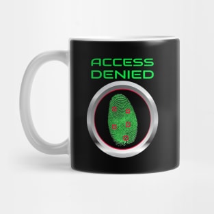 Cyber Security - Access Denied - Fingerprint - Cyber forensics Mug